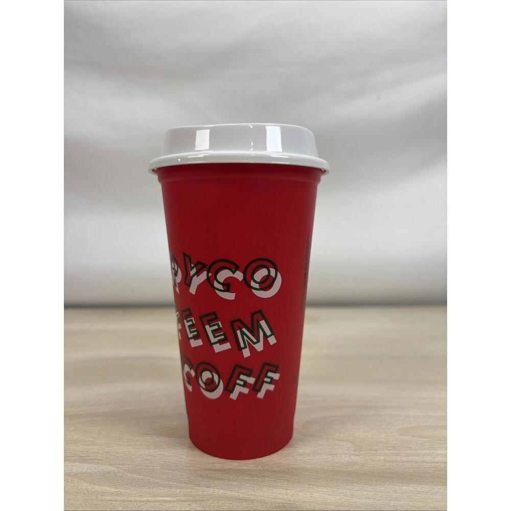 NEW Starbucks Holiday Christmas 2013 Merry Coffee Reusable Red Cup 16oz